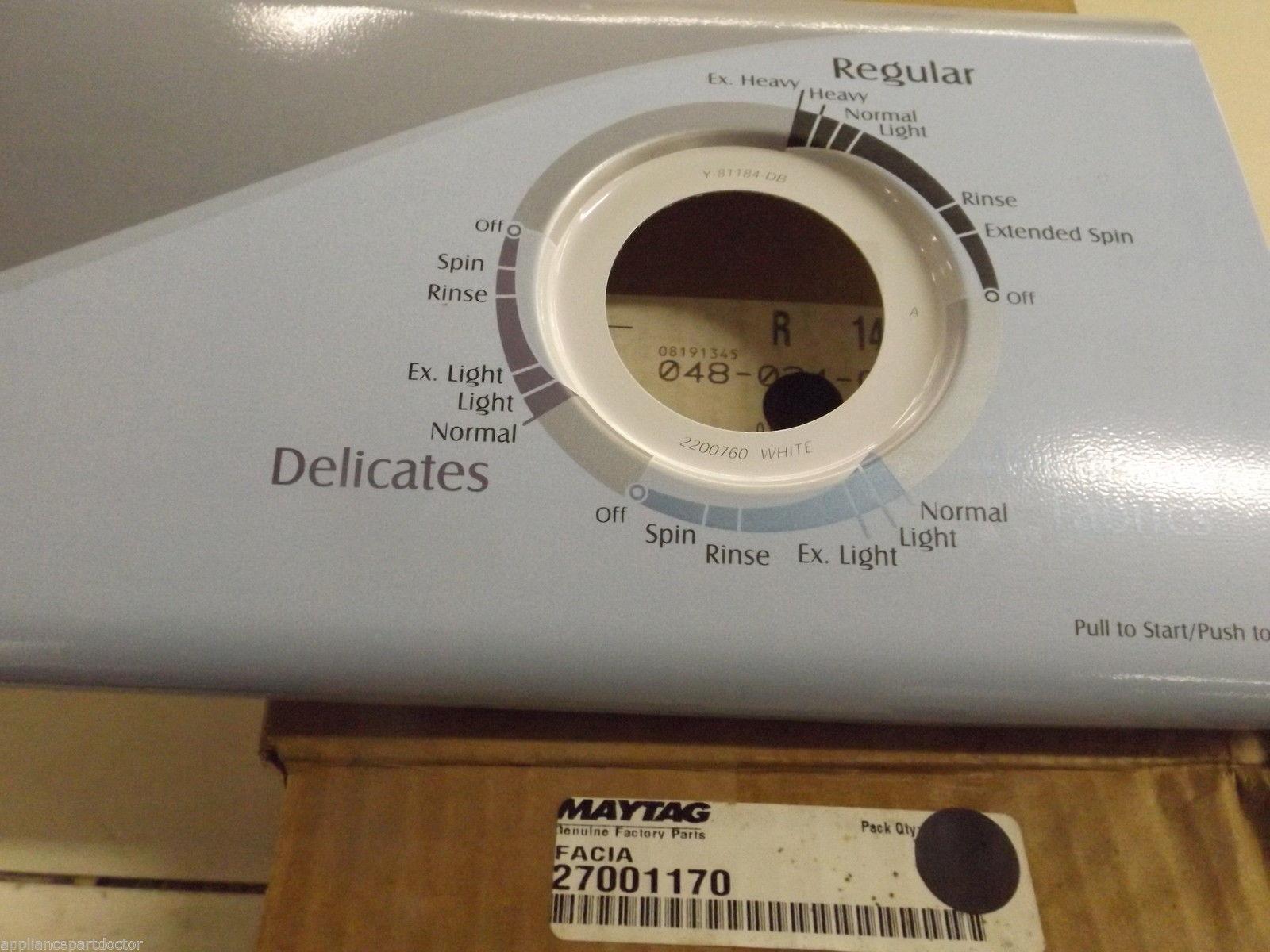 Maytag Washer 27001170 Facia NEW IN BOX Maytag Washer 27001170 Facia NEW IN BOX